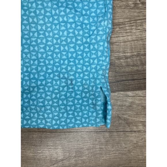 Greg Norman Golf Polo Shirt Men's 2XL Geometric Short Sleeve Blue Pima Cotton - Picture 6 of 9